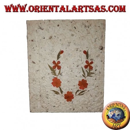 Taccuino quaderno in carta di riso con decorazione di petali di fiori 2, 21 cm