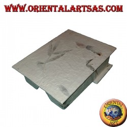 Porte-cartes en papier de riz et pétales de fleurs avec dépliant