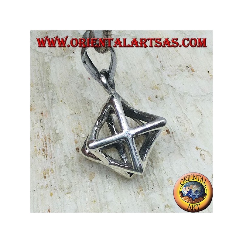 Silver pendant of Merkaba Mer-Ka-Ba