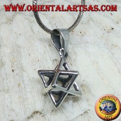 Pendentif en argent de Merkaba Mer-Ka-Ba