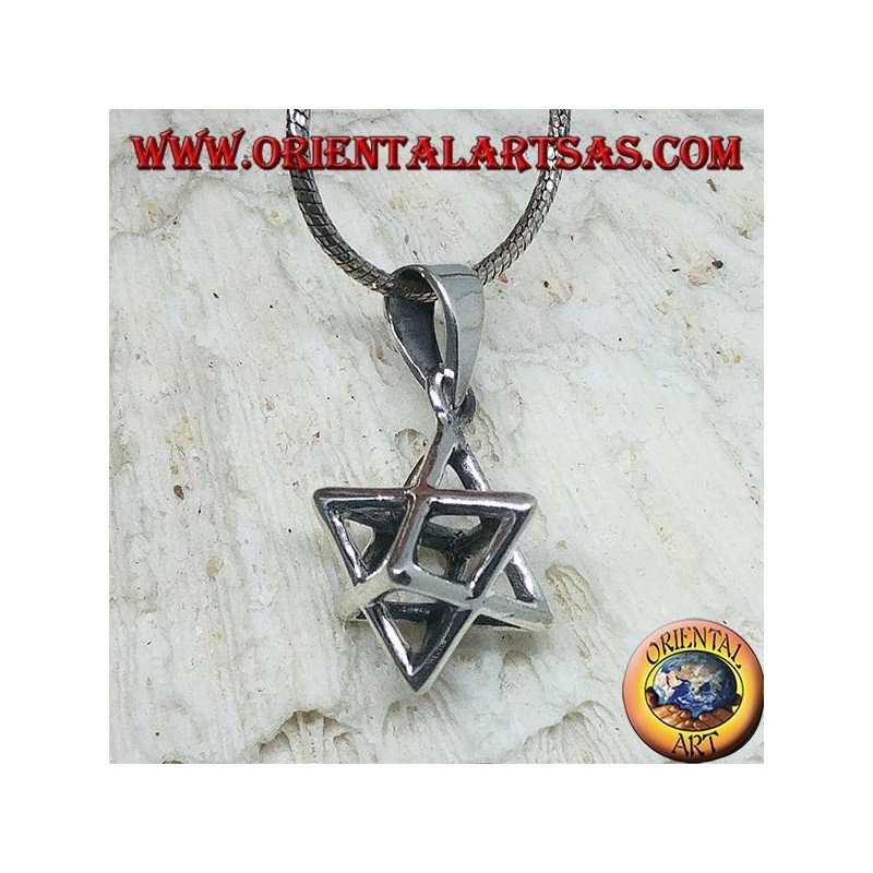 Colgante de plata de Merkaba Mer-Ka-Ba