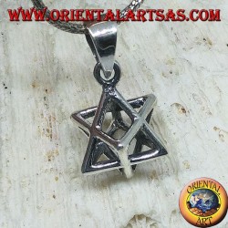 Silver pendant of Merkaba Mer-Ka-Ba