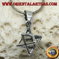 Pendentif en argent de Merkaba Mer-Ka-Ba