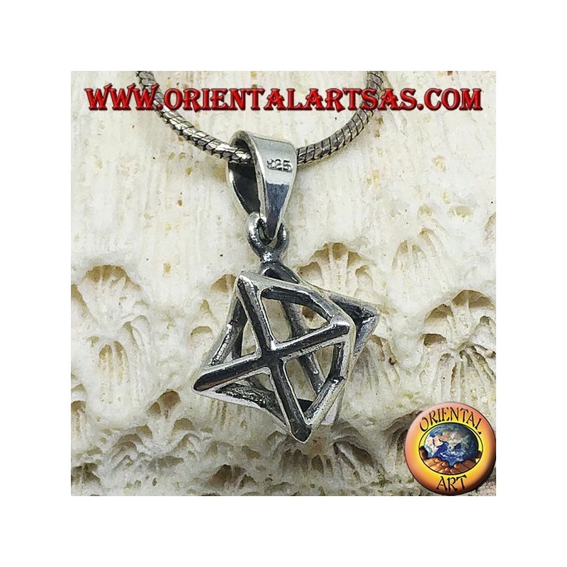 Ciondolo in argento della Merkaba  Mer-Ka-Ba