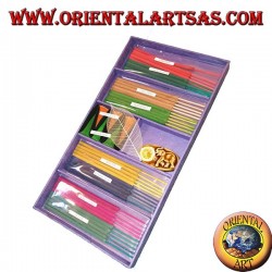 Set of 8 natural incenses (5 pcs) + 6 incense cones + burning essences (purple)