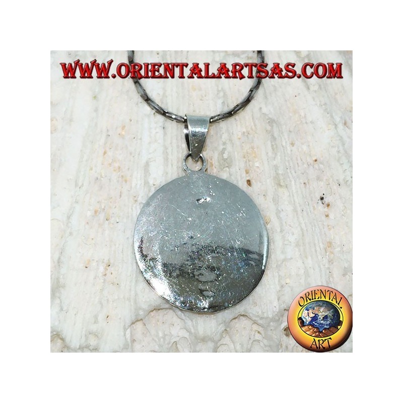Ciondolo in argento testa di  Buddha raggiante