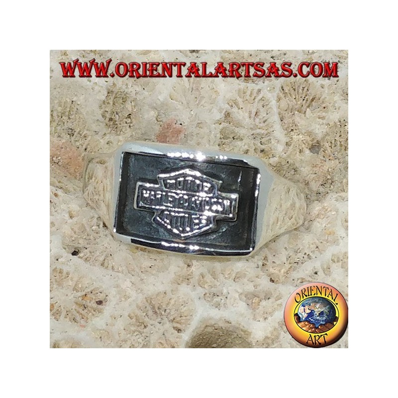 Silberring Harley Davidson Flachreliefdichtung