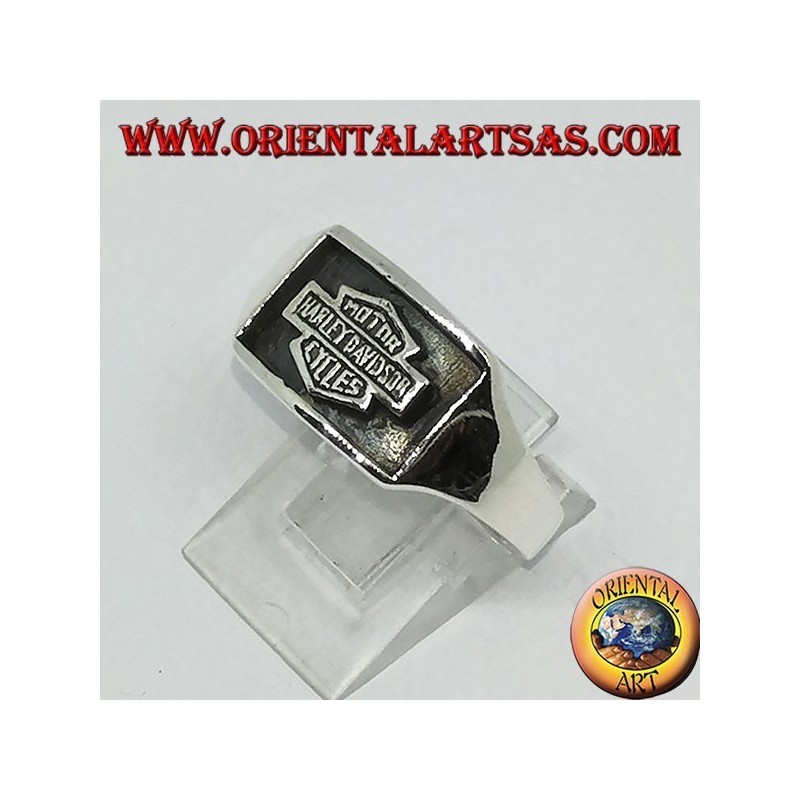Silver ring Harley Davidson low relief seal