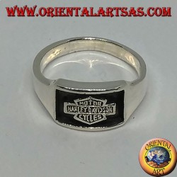 Silver ring Harley Davidson low relief seal