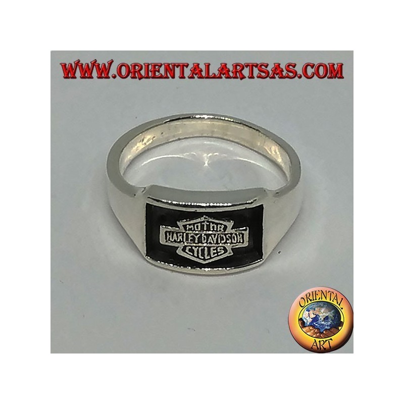 Silver ring Harley Davidson low relief seal