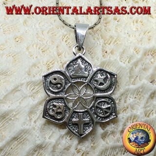 Silver pendant, of all faiths. "Interfaith"