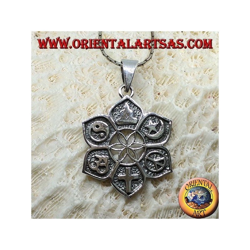 Silver pendant, of all faiths. "Interfaith"