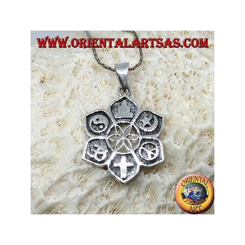 Pendentif en argent, de toutes les religions. "Interfaith"