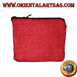 Hemp purse with shoulder strap with embroidered pattern (various colors)