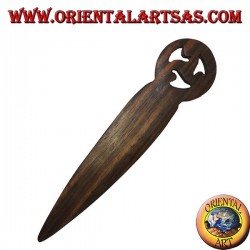 Papiermesser aus Ebenholz in verschiedenen Mustern, 17 cm