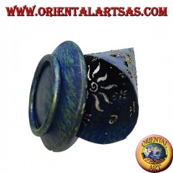 Cône d'encens Burn, bougeoir en fer forgé perforé bleu, 16 cm