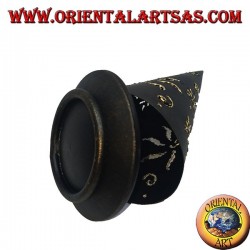 Cône d'encens Burn, bougeoir en fer forgé noir perforé, 16 cm