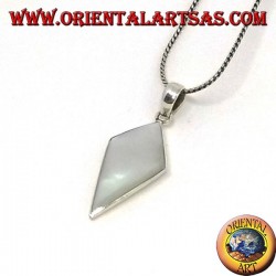 Pendentif en argent avec nacre en forme de bouclier