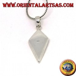 Silver pendant with shield-shaped mother-of-pearl