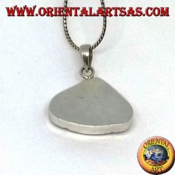 Pendentif en argent lisse avec coquille de paua naturelle (ormeau)