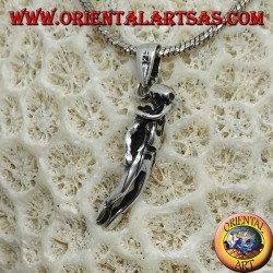 Silver diver's pendant with cylinders