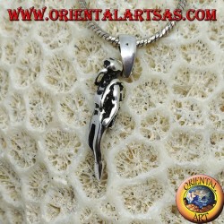 Silver diver's pendant with cylinders