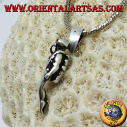 Silver diver's pendant with cylinders