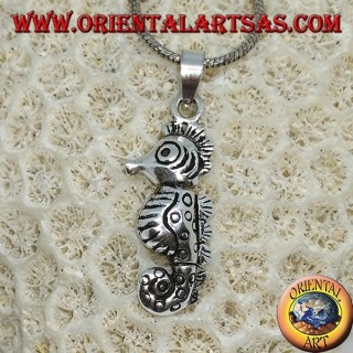 Silberner Anhänger Hippocampus Seahorse
