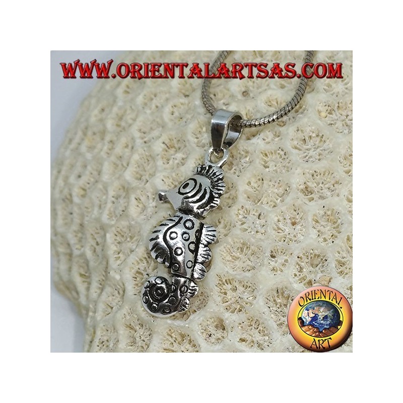 Silberner Anhänger Hippocampus Seahorse