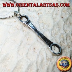 Silver pendant, mechanical hexagonal key ring