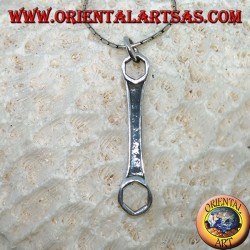 Silberanhänger, mechanischer Sechskantschlüsselring