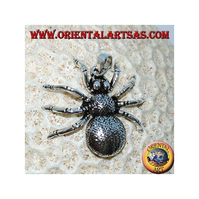 Pendentif en argent, araignée tarentule (grand) mobile