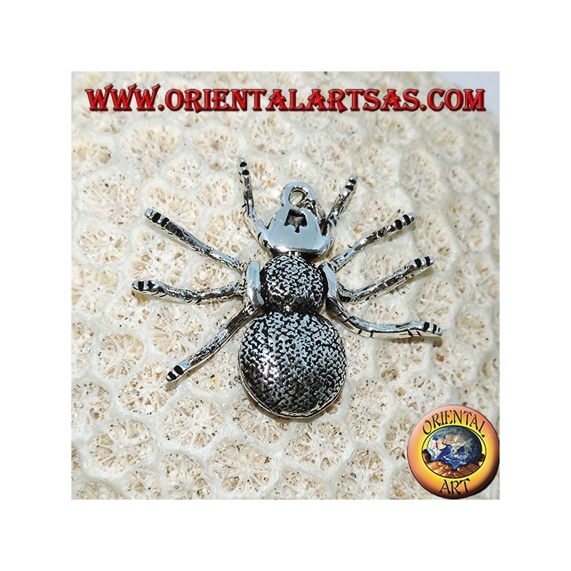 Pendentif en argent, araignée tarentule (grand) mobile