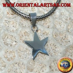 Simple silver pendant in the shape of a small star