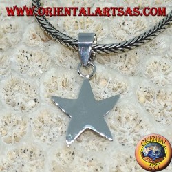 Colgante de plata simple en forma de una pequeña estrella.