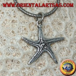 Pendentif en argent en forme d'étoile de mer double face