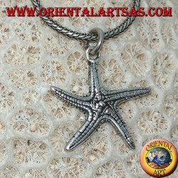 Silver pendant in the shape of a double-sided starfish