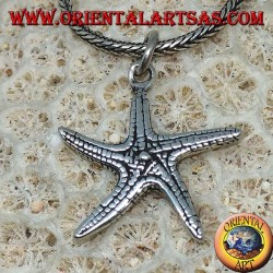 Pendentif en argent en forme d'étoile de mer double face