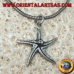 Pendentif en argent en forme d'étoile de mer double face