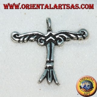 Pendentif en argent, Irminsul est un symbole du ciel, de la terre et du monde souterrain.