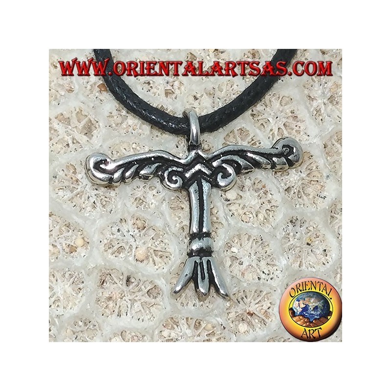 Ciondolo Irminsul in Argento 925 – Simbolo Sacro di Cielo, Terra e Inferi