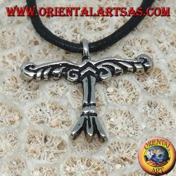 Pendentif en argent, Irminsul est un symbole du ciel, de la terre et du monde souterrain.