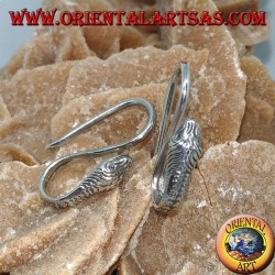 Pendientes de plata con forma de cobra (serpiente).