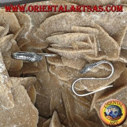 Pendientes de plata con forma de cobra (serpiente).