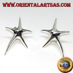 Boucles d'oreille en argent étoile de mer
