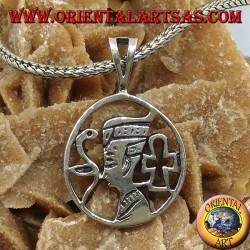 Silver pendant Nefertiti the Egyptian queen of the eighteenth dynasty