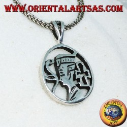 Pendentif en argent Néfertiti la reine égyptienne de la dix-huitième dynastie