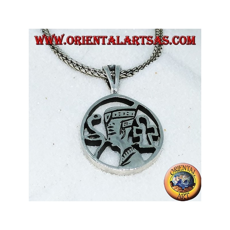 Colgante de plata Nefertiti la reina egipcia de la dinastía XVIII