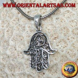 Pendentif en argent, en forme de main de Fatima hamsa
