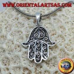 Silberanhänger in Form einer Hand von Fatima hamsa
